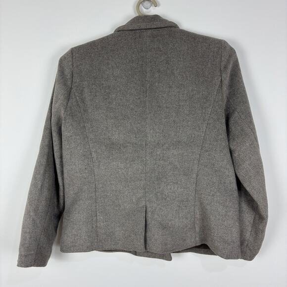 Lauren Conrad Double Breasted Jacket Coat Large Tan Beige Soft Cozy Preppy - Picture 5 of 9